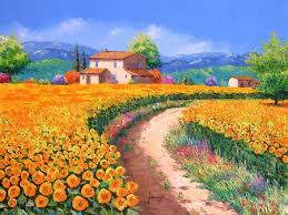 Summer Landscape Sunflower Jigsaw Puzzle