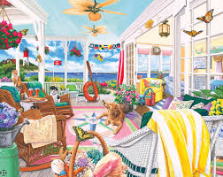 Desenhos de Summer Porch Jigsaw Puzzle para colorir