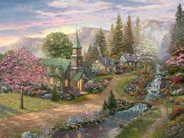 Sunday Morning Chapel Thomas Kinkade Puzzle