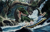T-Rex River Attack Jigsaw Puzzle