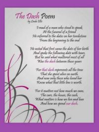 The Dash Poem Jigsaw Puzzle