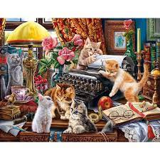 The Writer’s Cats Jigsaw Puzzle
