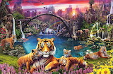 Tiger in Paradise Jigsaw Puzzle