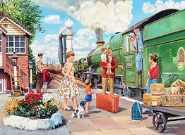 Train Station Painting Jigsaw Puzzle