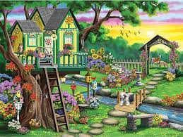 Treehouse At Twilight Jigsaw Puzzle