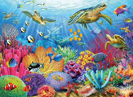 Desenhos de Tropical Waters Jigsaw Puzzle 2 para colorir
