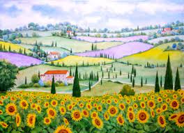 Tuscany Sunflowers Jigsaw Puzzle