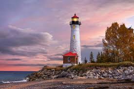 USA Crisp Point Lighthouse Jigsaw Puzzle