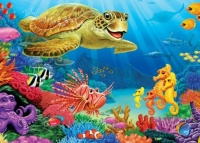 Desenhos de Undersea Turtle Jigsaw Puzzle para colorir