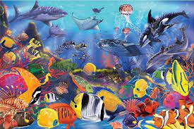 Desenhos de Underwater Ocean Jigsaw Puzzle para colorir