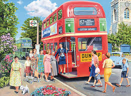 Vintage Catch The Bus Jigsaw Puzzle