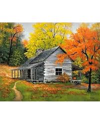 Vintage House in Woods Jigsaw Puzzle