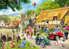 Vintage Summer Village Jigsaw Puzzle