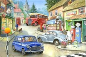 Vintage Village Jigsaw Puzzle