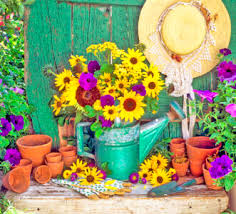 Desenhos de Watering Can Bouquet Jigsaw Puzzle para colorir