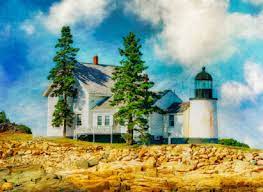 Winter Harbor Lighthouse Jigsaw Puzzle