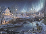 Winter Northern Lights Jigsaw Puzzle