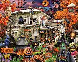 Witches Welcome Halloween Jigsaw Puzzle