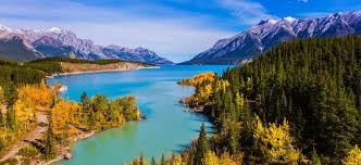 Desenhos de Abraham Lake Canada Scenery Jigsaw Puzzle para colorir