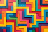 Desenhos de Abstract Colorful Patterns Jigsaw Puzzle para colorir