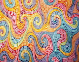 Desenhos de Abstract Swirling Lines Colorful Jigsaw Puzzle para colorir