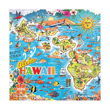 Desenhos de Aloha Hawaii Jigsaw Puzzle para colorir