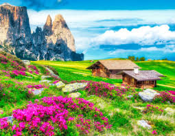 Desenhos de Alpe di Siusi, Italia Jigsaw Puzzle para colorir