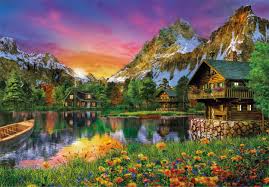 Alpine Lake Theme Jigsaw Puzzle