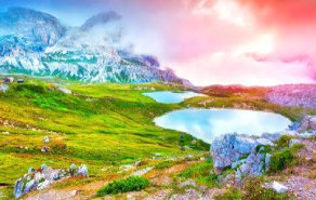 Desenhos de Alpine Lakes, Italy Jigsaw Puzzle para colorir