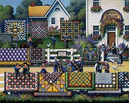 Desenhos de Amish Quilts – Dowdle Puzzles Jigsaw para colorir