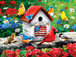 Desenhos de An American Birdhouse Jigsaw Puzzle para colorir