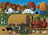 Desenhos de Animal Autumn Harvest Farm Jigsaw Puzzle para colorir