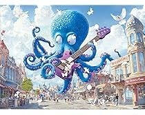 Desenhos de Anime Octopus Jigsaw Puzzle para colorir