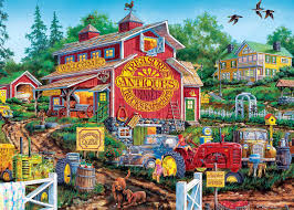 Desenhos de Antique Barn Jigsaw Puzzle 3 para colorir