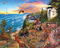 Desenhos de Arcadia National Park Jigsaw Puzzle para colorir