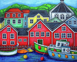 Desenhos de Art – Colours of Lunenburg Jigsaw Puzzle para colorir