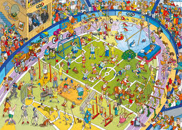 Desenhos de At Stadium Sports Jigsaw Puzzle para colorir