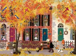Autumn in The Neighborhood Jigsaw Puzzle