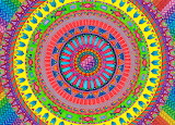 Aztec Rainbow Mandala Jigsaw Puzzle