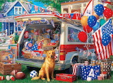Backyard Tailgate Party Jigsaw Puzzzle