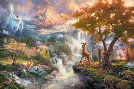 Desenhos de Bambi’s First Year – Thomas Kinkade Puzzle Jigsaw para colorir