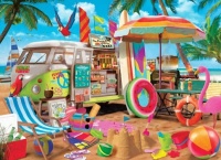 Desenhos de Beach Camper Jigsaw Puzzle para colorir
