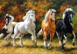 Desenhos de Beautiful Horses Jigsaw Puzzle para colorir