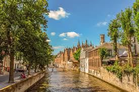 Desenhos de Belgium Brugge Canal Jigsaw Puzzle para colorir