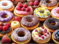 Desenhos de Berries and Donuts Jigsaw Puzzle para colorir