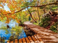 Beside Quiet Lake Autumn Jigsaw Puzzle