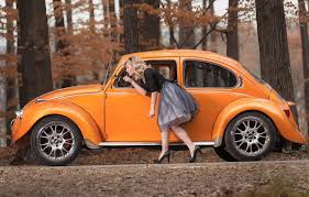 Blonde Woman and Her Bug Jigsaw Puzzle