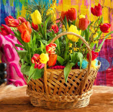 Desenhos de Blooming Basket Jigsaw Puzzle para colorir