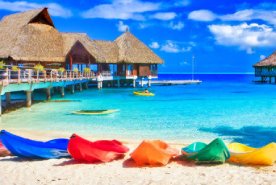 Desenhos de Bora Bora Beach Jigsaw Puzzle para colorir