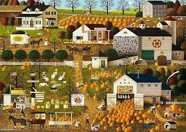 Desenhos de Bread and Butter Farms – Charles Wysocki Puzzles Jigsaw para colorir